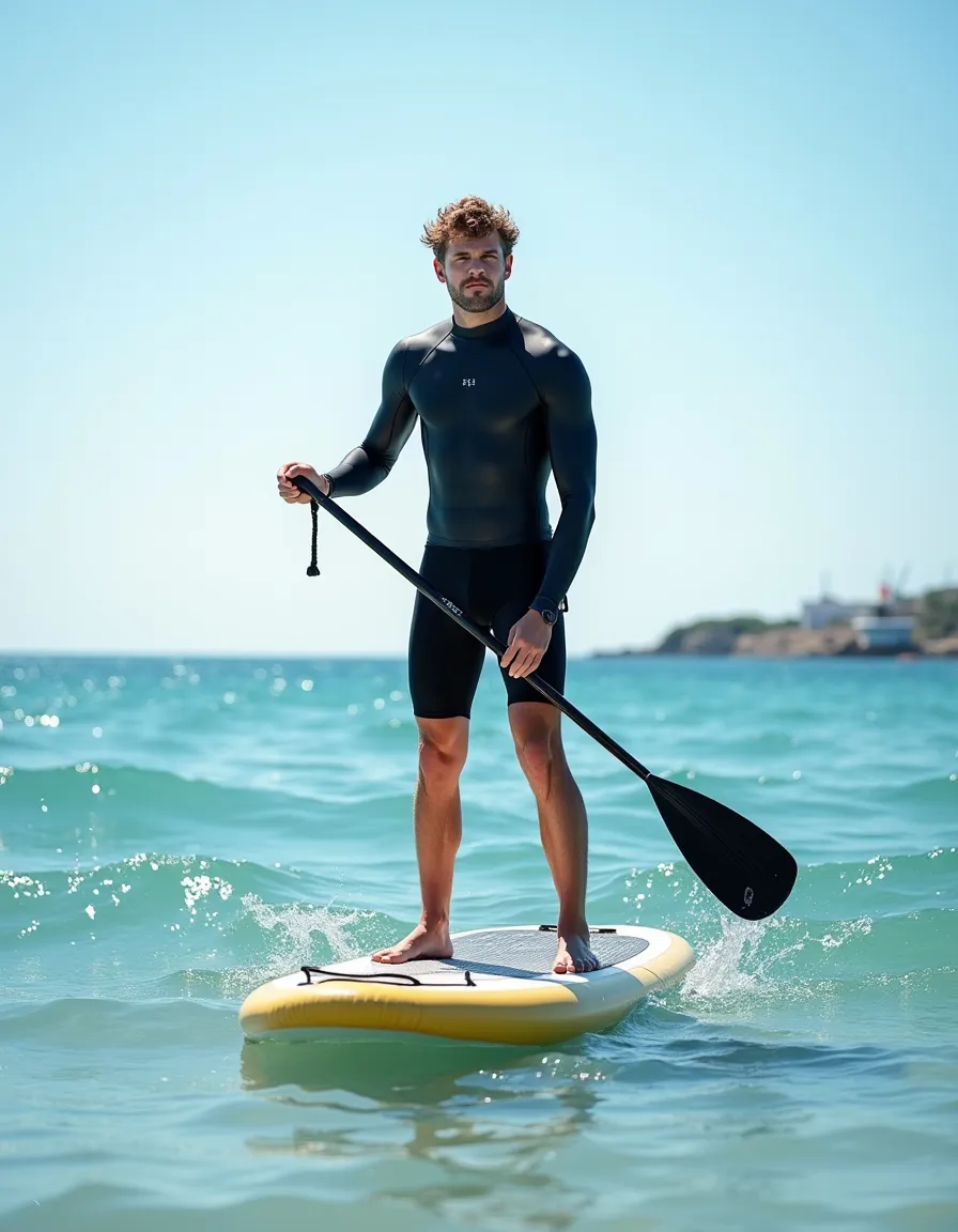 man on paddle board